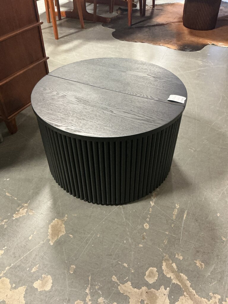 Lance 23.6" Round Coffee Table-Black