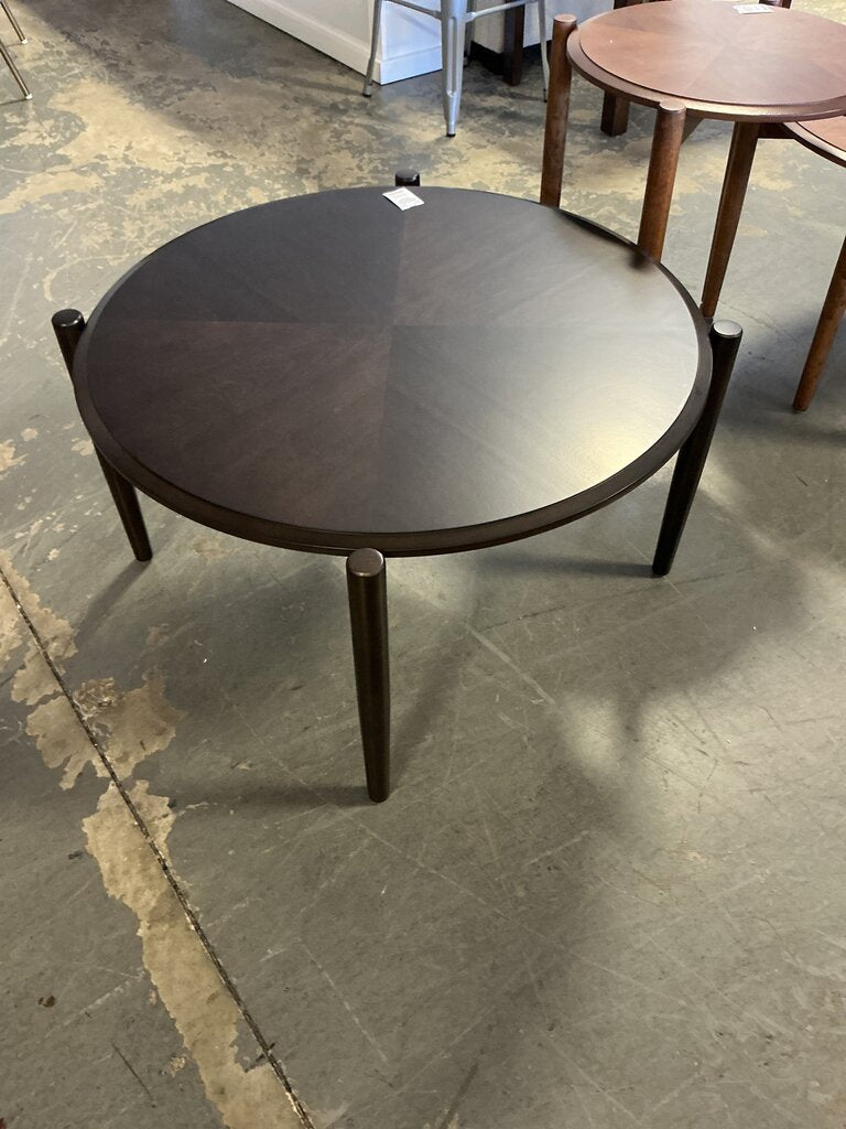 Round MCM Style Coffee Table (Walnut)