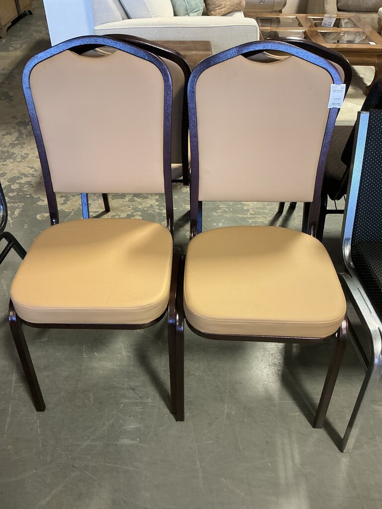 Tan Vinyl Chair (Set of 4)