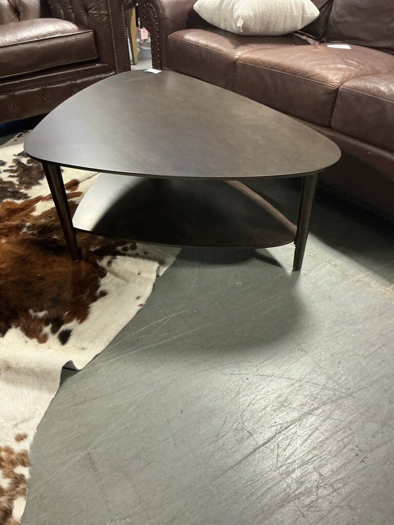 2-Tier MCM Style Coffee Table (Dark Walnut)