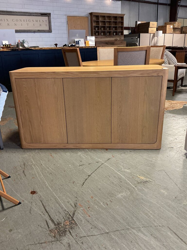 Restoration Hardware Light Wood 3 Door Cabinet