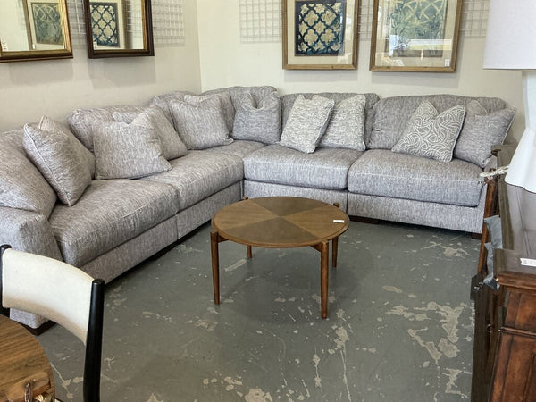 Regent Park Pewter 5 Piece Modular Sectional- Grey