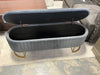 Paula 51" Storage Bench- Grey