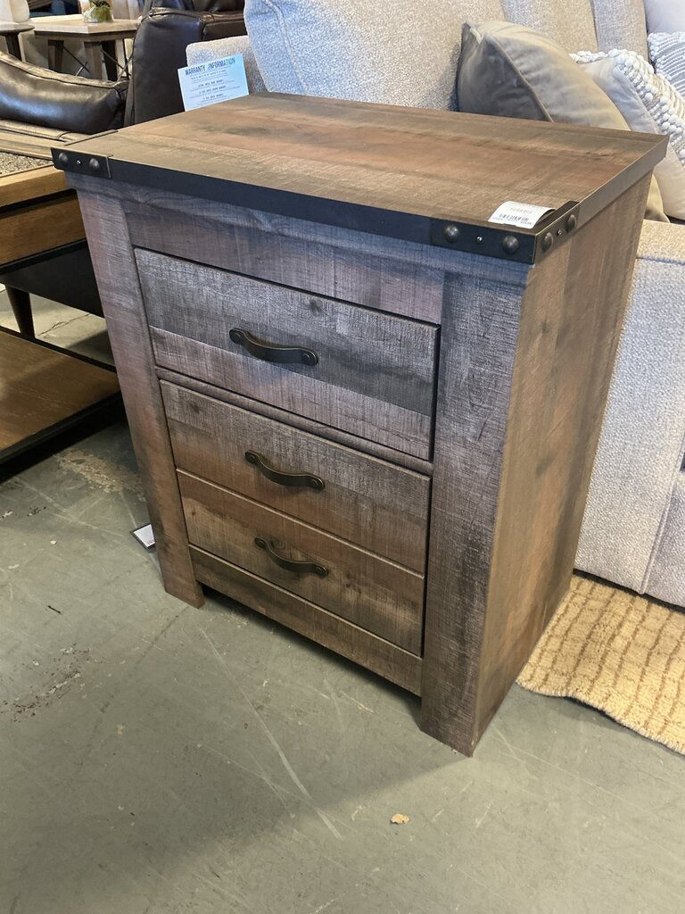 Trinell 2 Drawer Nightstand- Brown
