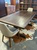Amish 76" x 42" Smooth Finish Trestle Table- Dark Walnut Stain