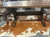Amish 76" x 42" Smooth Finish Trestle Table- Dark Walnut Stain