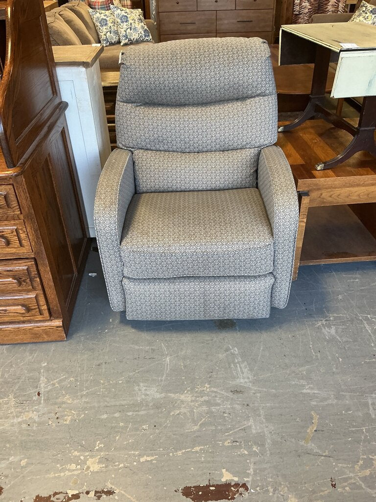 Green/Grey Patterned Recliner