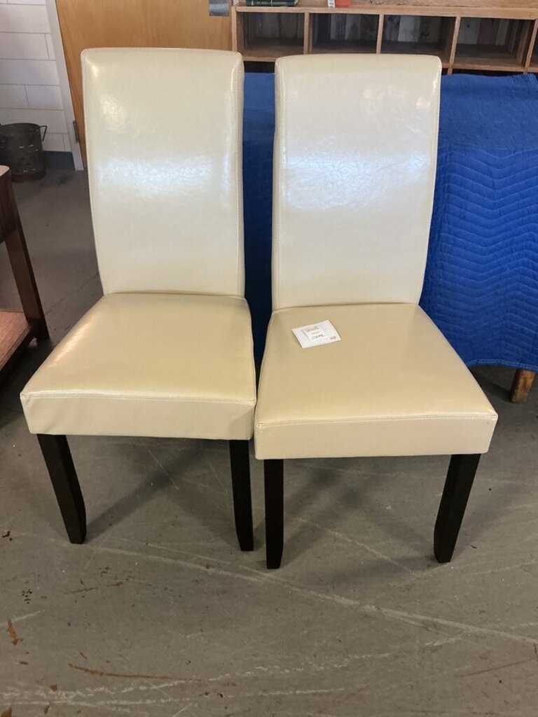 Acadian Parson Dining Chair- Satin Cream (Pair)