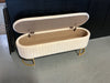 Paula 51" Wide Storage Bench-Beige
