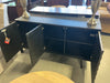 Black 3 Door Credenza (As-Is, Door)
