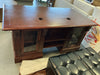 Huntington Antique Vintage Pecan Double Pedestal Executive Desk (As-Is-Chip)