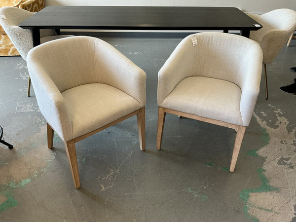 Taupe/Wood Dining Chair (Pair)