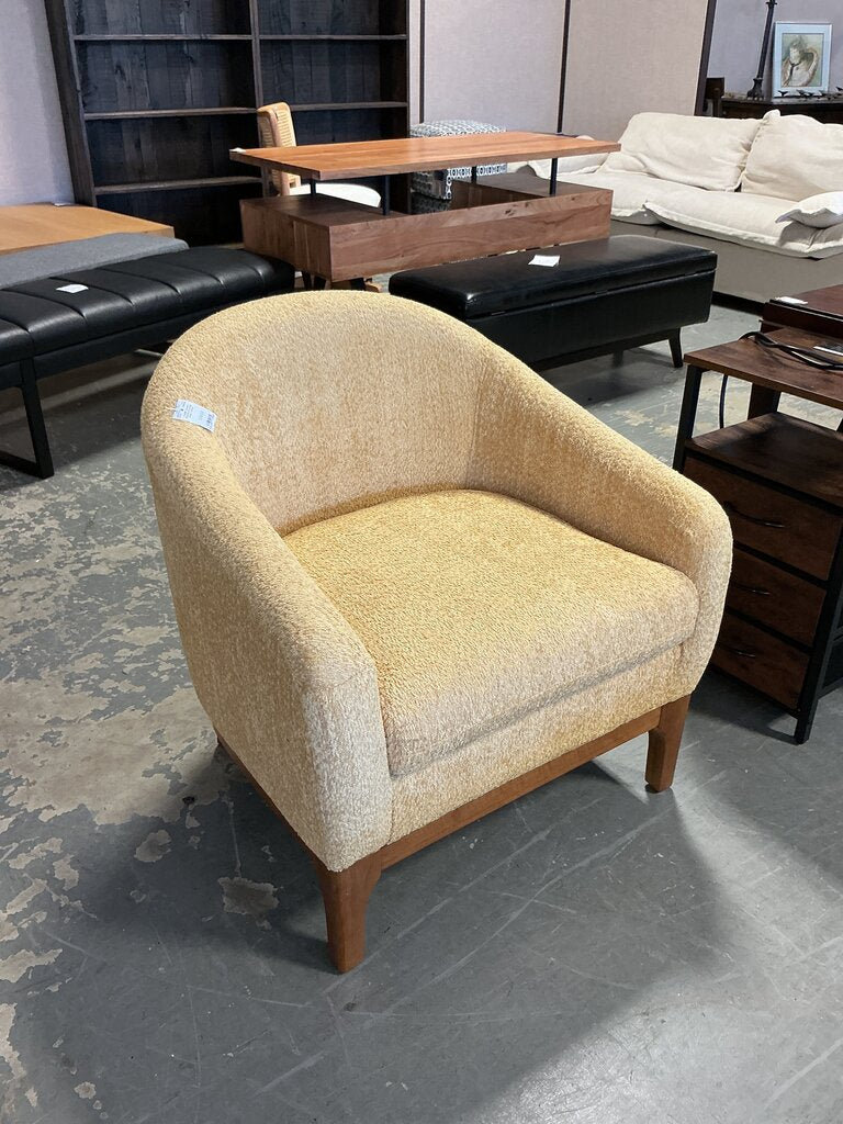 Joseph Boucle Armchair Chair-Yellow