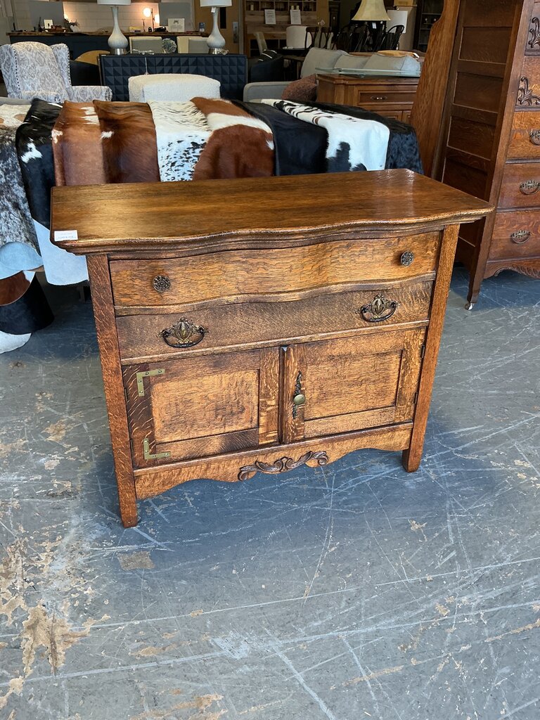Vintage Tiger Oak Cabinet