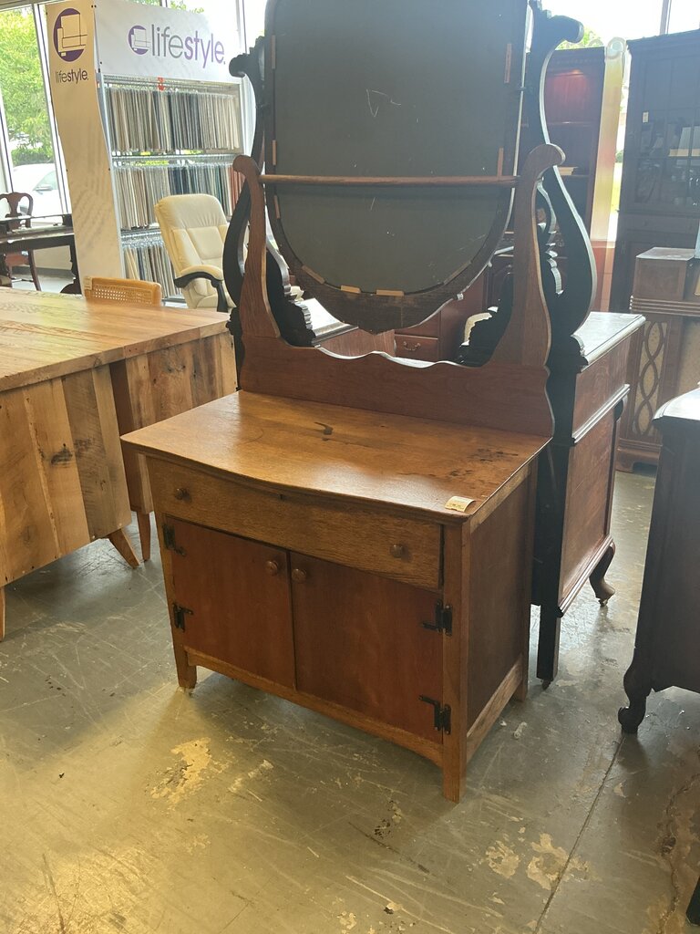 Vintage Primitive Wood Wash Stand
