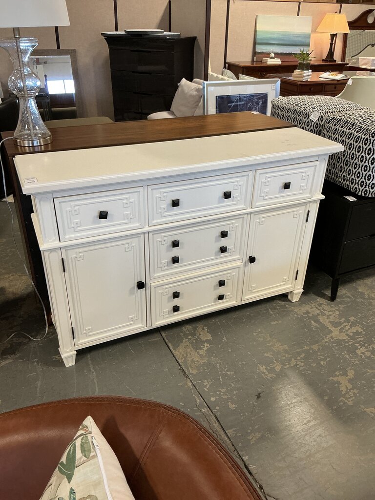 White Cabinet with Drawers & Doors