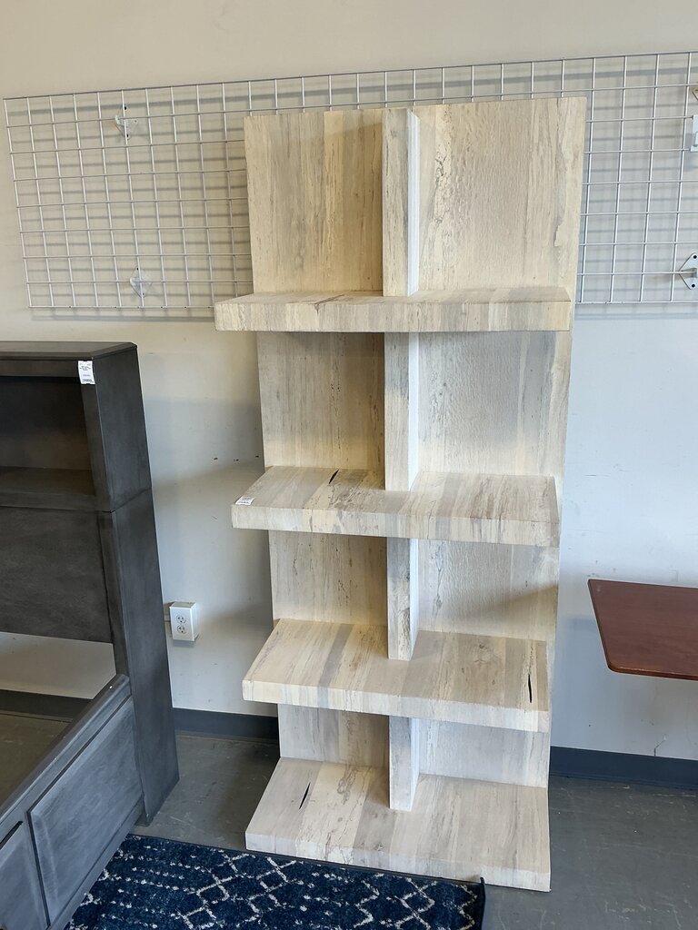 Modern Whitewashed Display Shelf