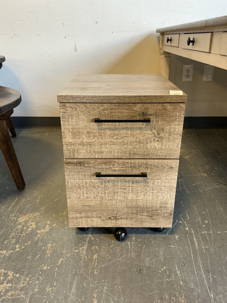 Greywash 2-Drawer Cabinet