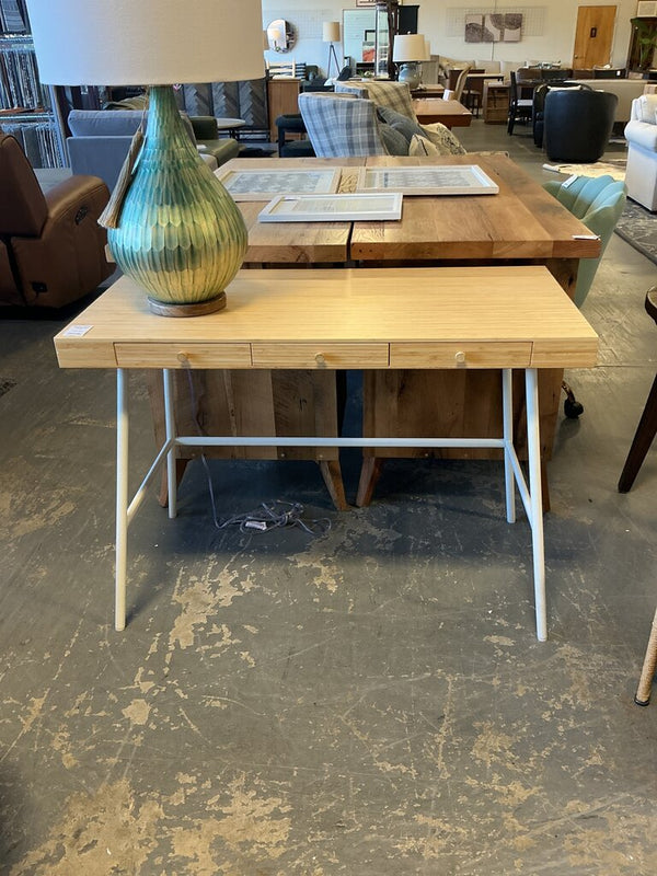Small Writing Desk Wood & Metal