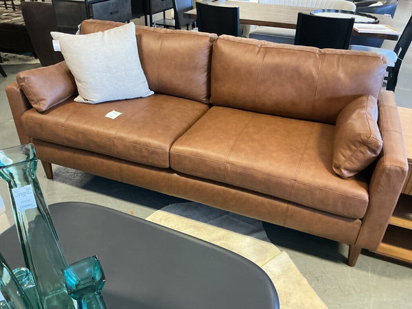Trafton Sofa - Rust Leather