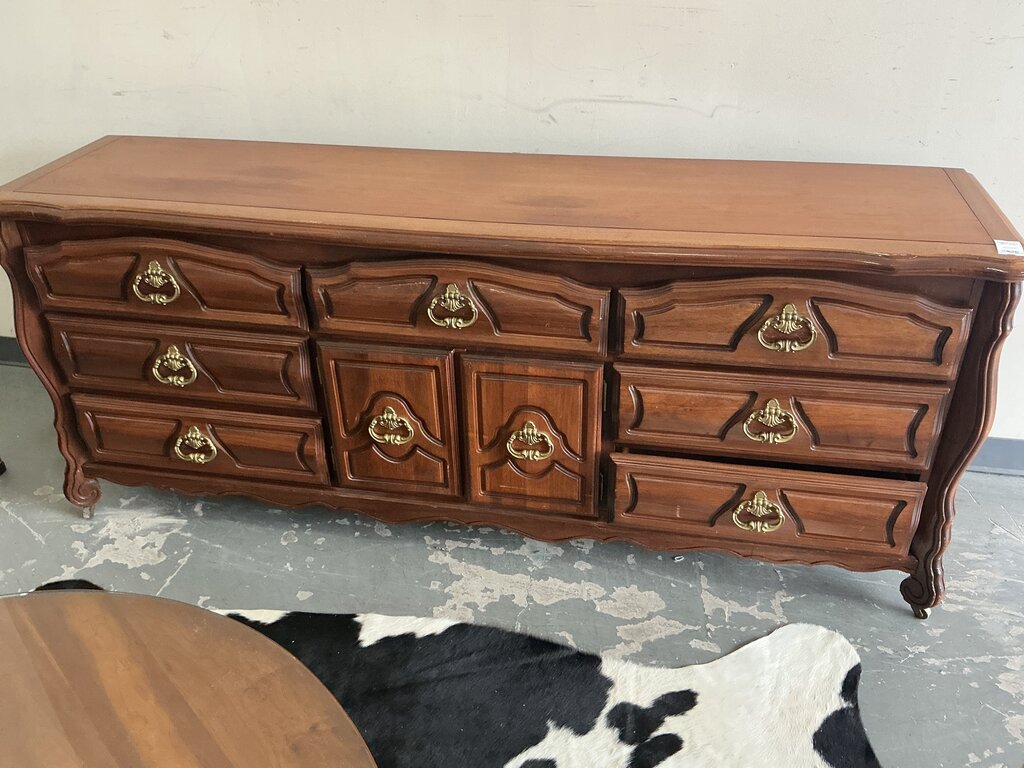 Vintage Double Dresser w/ Mirror (As-Is)
