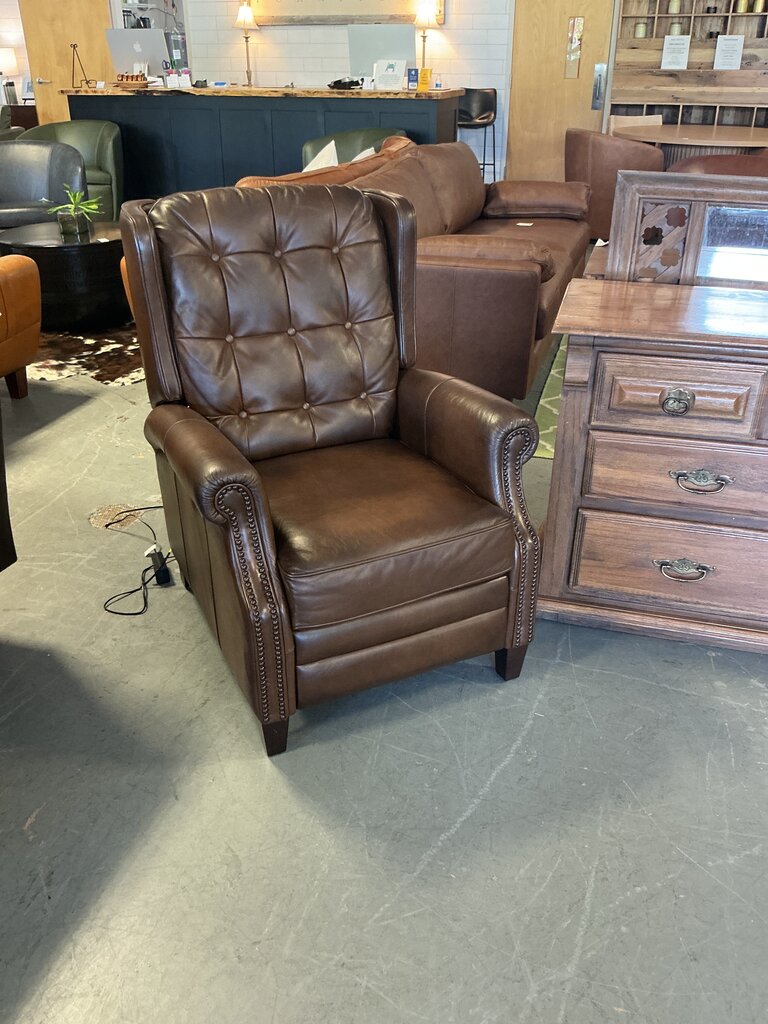 Tufted Leather Power Recliner