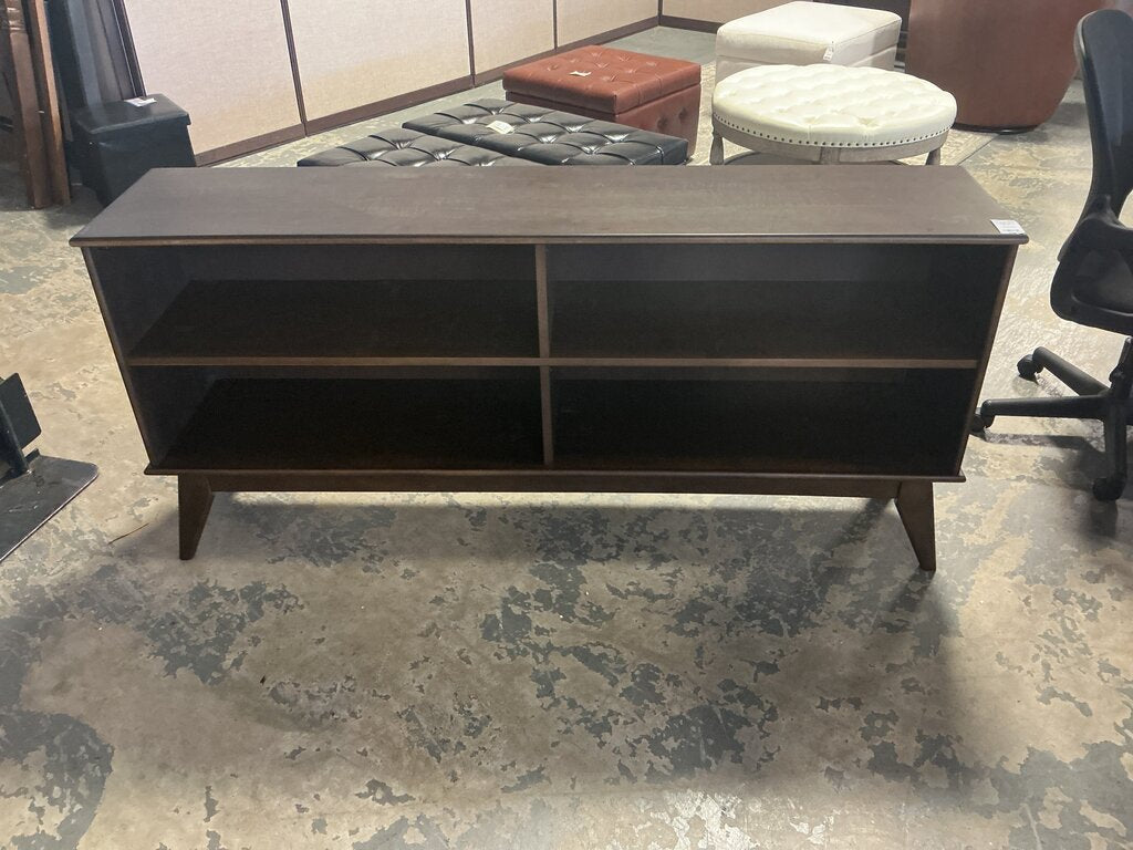 Draper MCM Low Bookcase- Walnut Brown