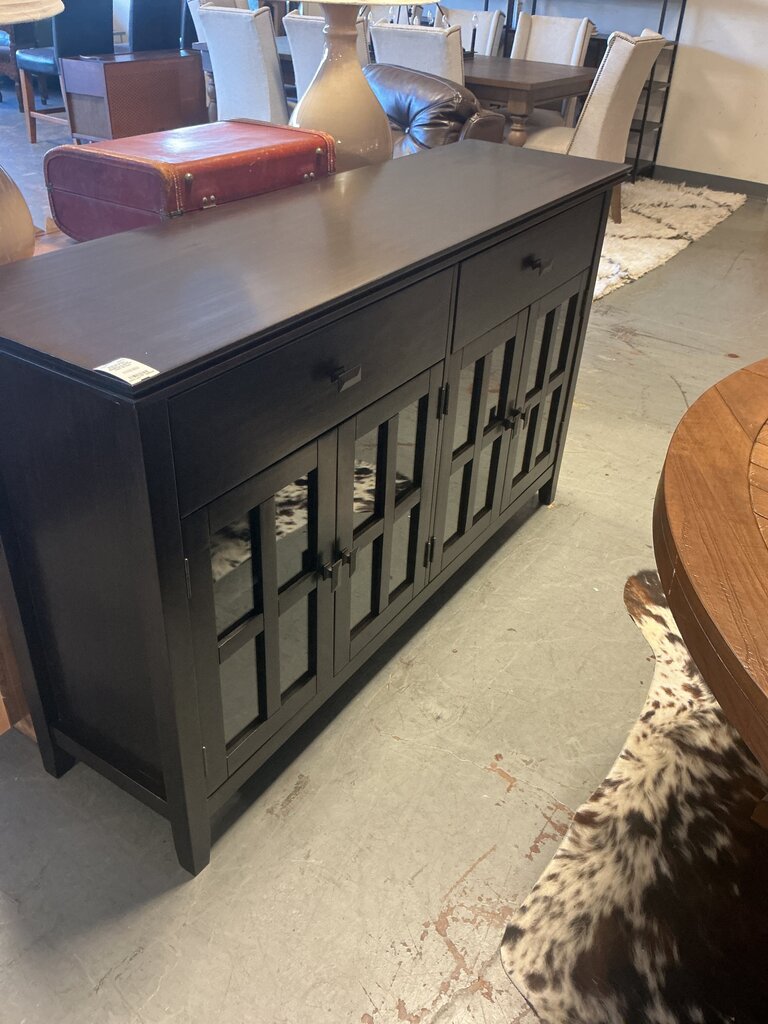 Artisan 4 Door Sideboard Buffet- Dark Brown