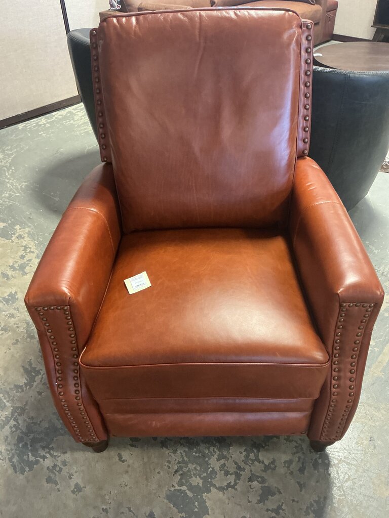 Theresa Genuine Leather Recliner-Saddle
