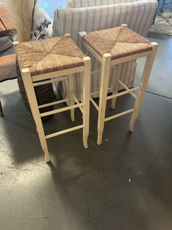 (Pair of 2) Woven Seat Barstool