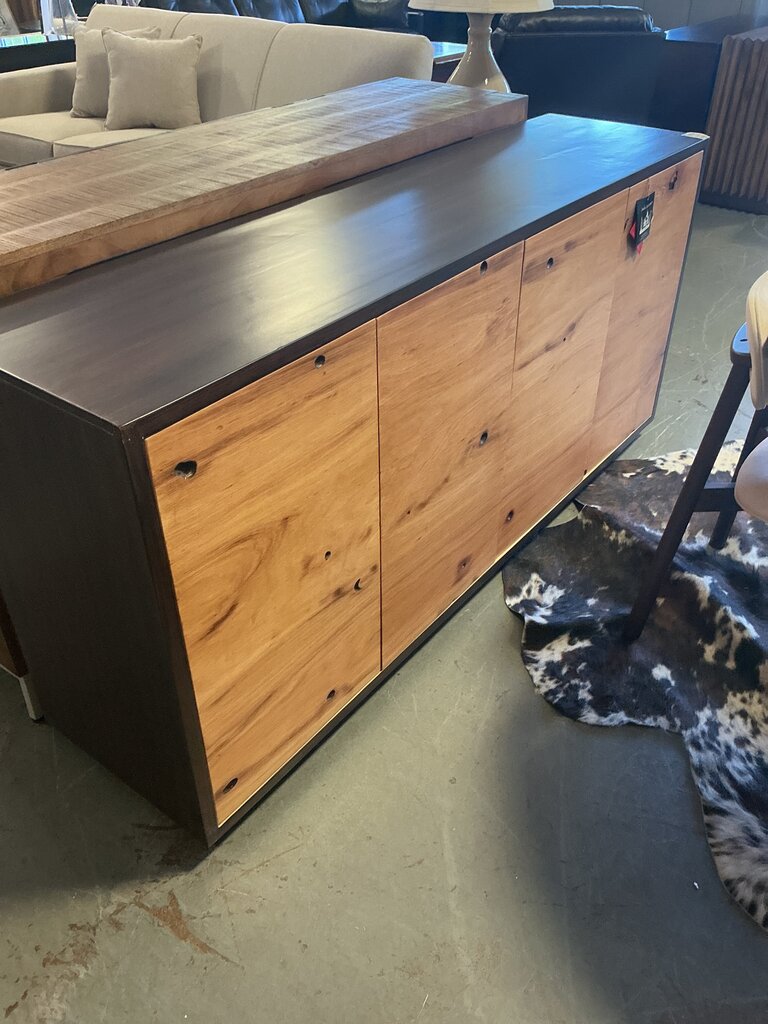 Espresso/Natural 4 Door Cabinet