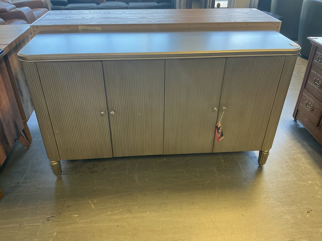 Silver 4 Door Cabinet