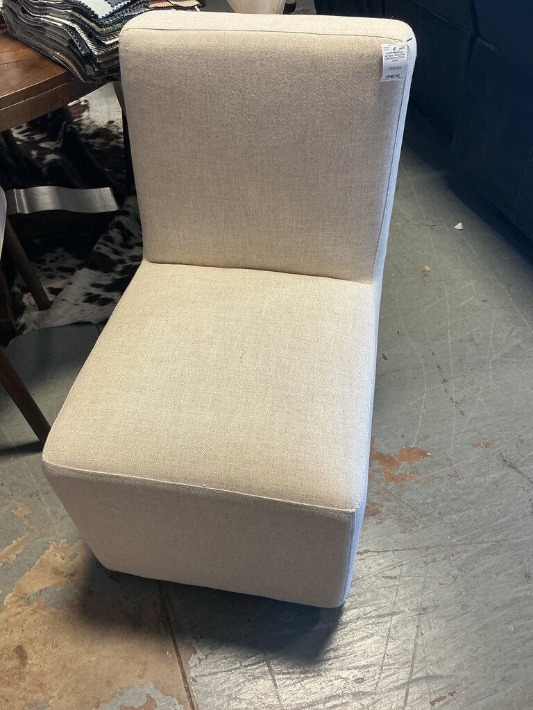 Flexsteel Armless Waterfall Upholstered Chair- Linen
