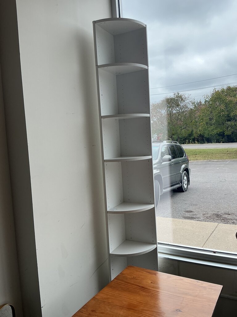 White Corner Display Shelf