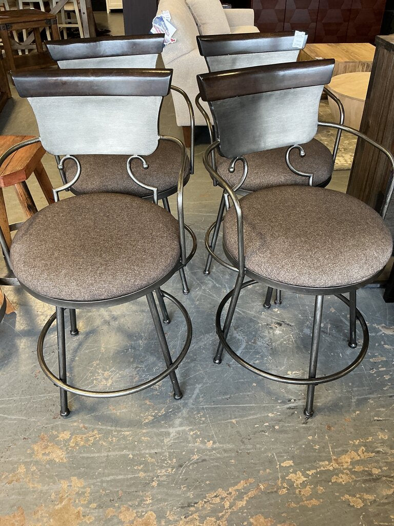 Upholstered Swivel Barstool (Set of 4)