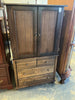 Dark Stain 2 Door/3 Drawer Cabinet