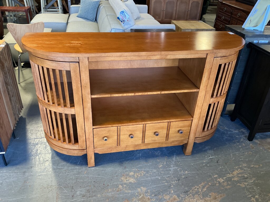 Lane National Geographic Light Wood Console (As-Is)