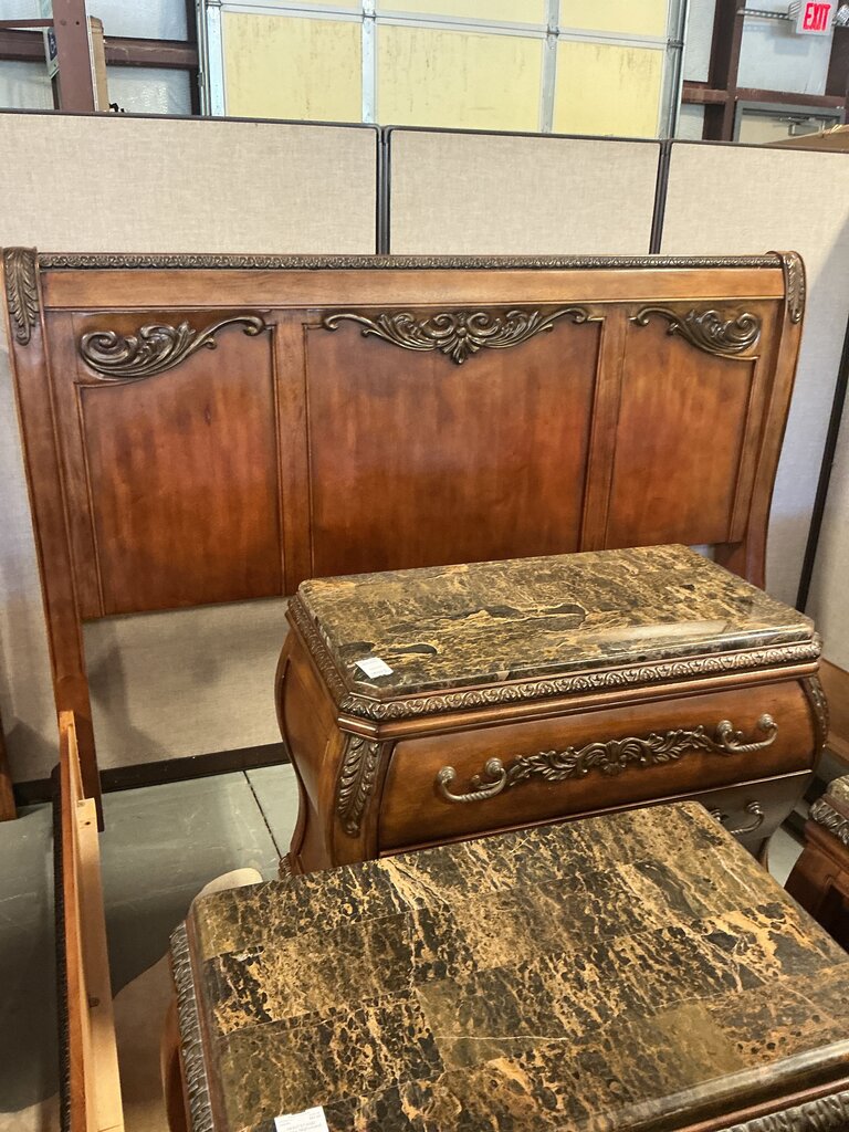 Ornate King Sleigh Bed