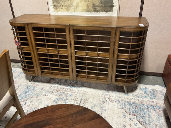 Curved Cinnamon 4 Door Cabinet
