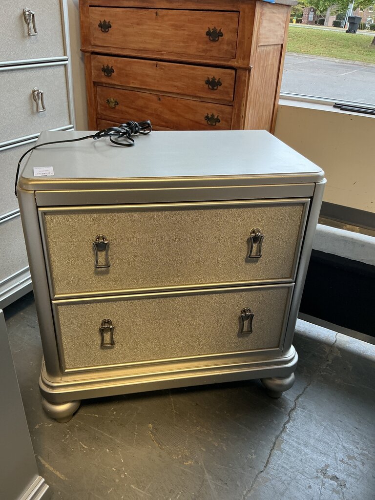 Silver 2 Drawer Chest