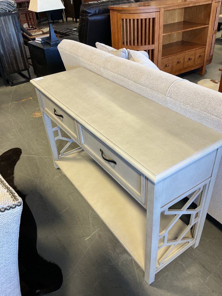 Grey 2 Drawer Console
