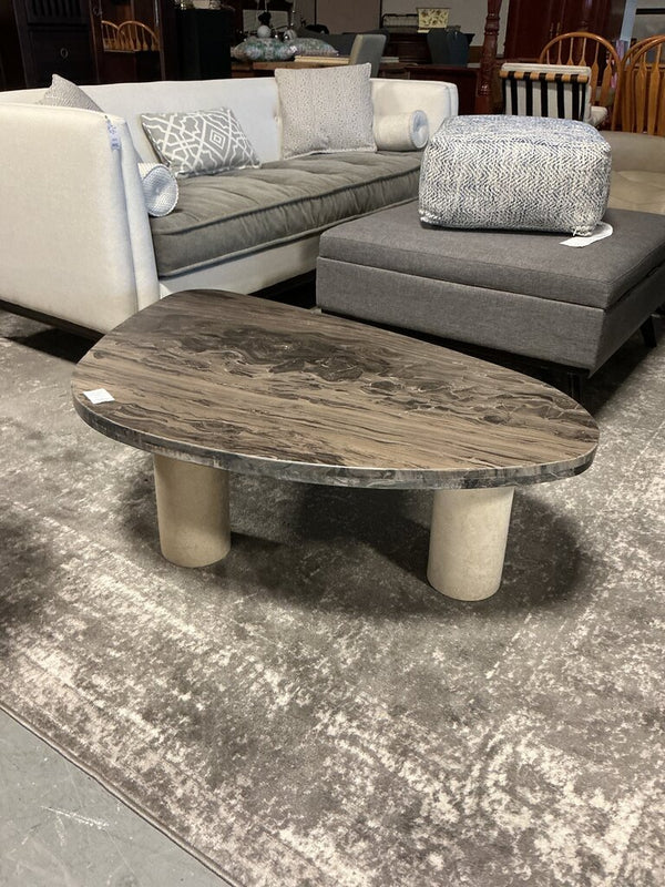 Four Hands Rockwell Zion Cream Marble Coffee Table