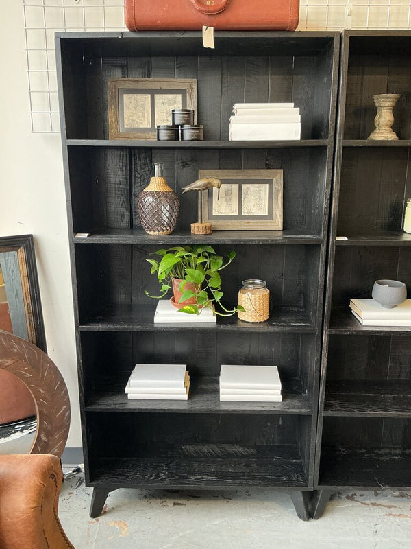 Amish Reclaimed Contemporary Bookcase (Black)