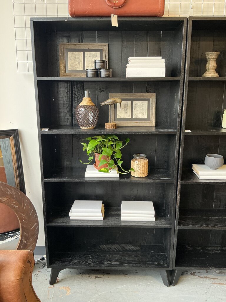 Amish Reclaimed Contemporary Bookcase (Black)