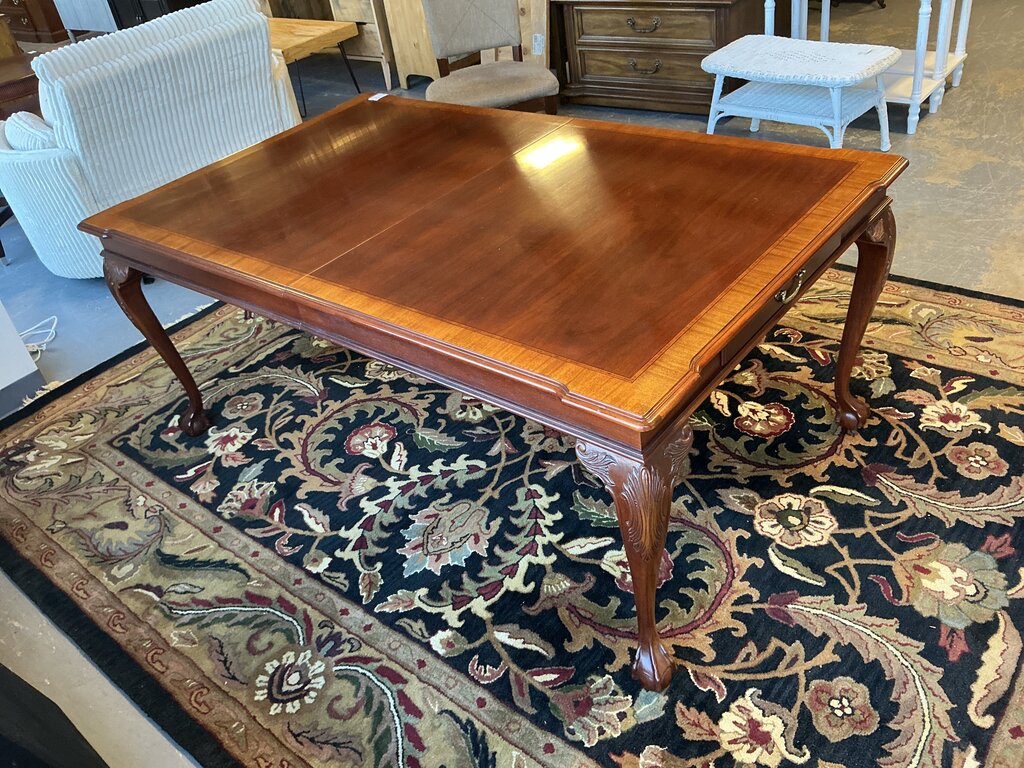 44"x72" Ethan Allen Dining Table W/2 2' Leafs