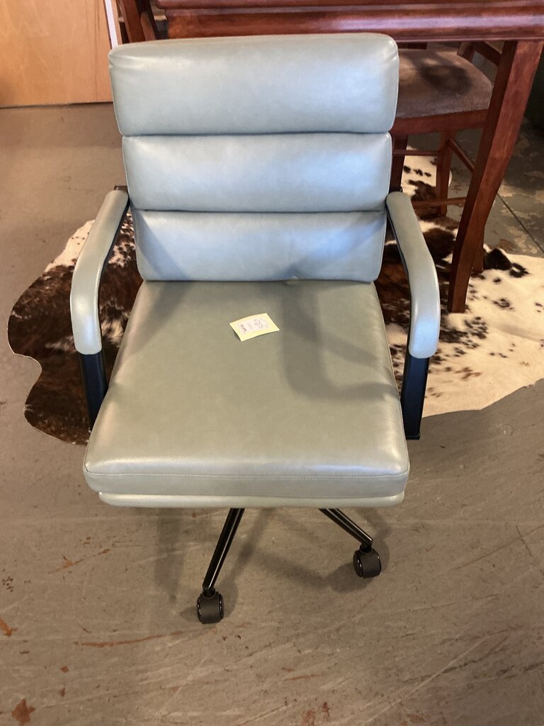 Joseph Faux Leather Task Chair- Sage (As-Is, Dent)
