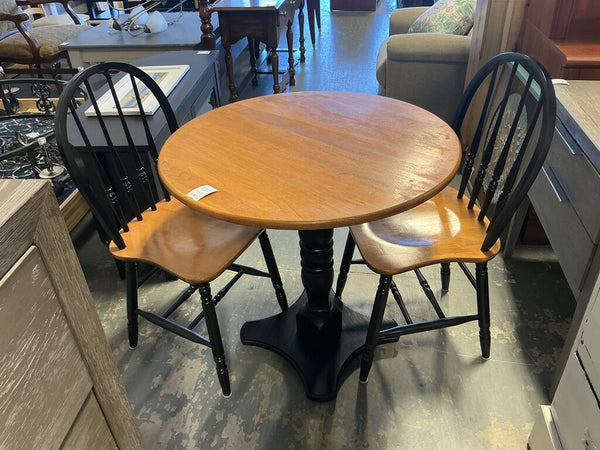 3 Piece Two-Tone Dining Set (Table & 2 Chairs)