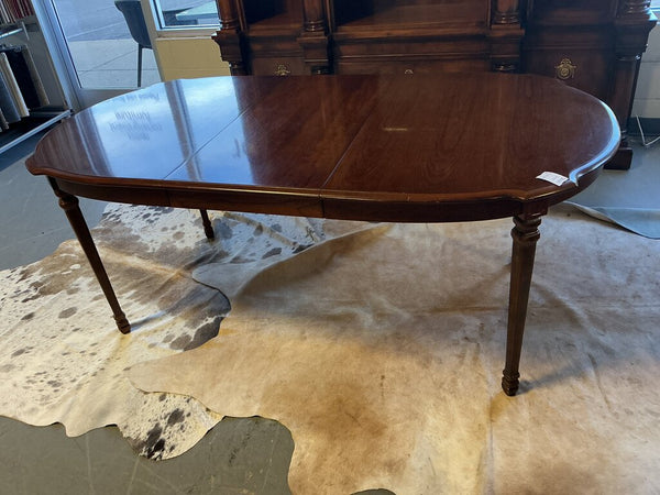 Dark Wood Dining Table w/ Leaf